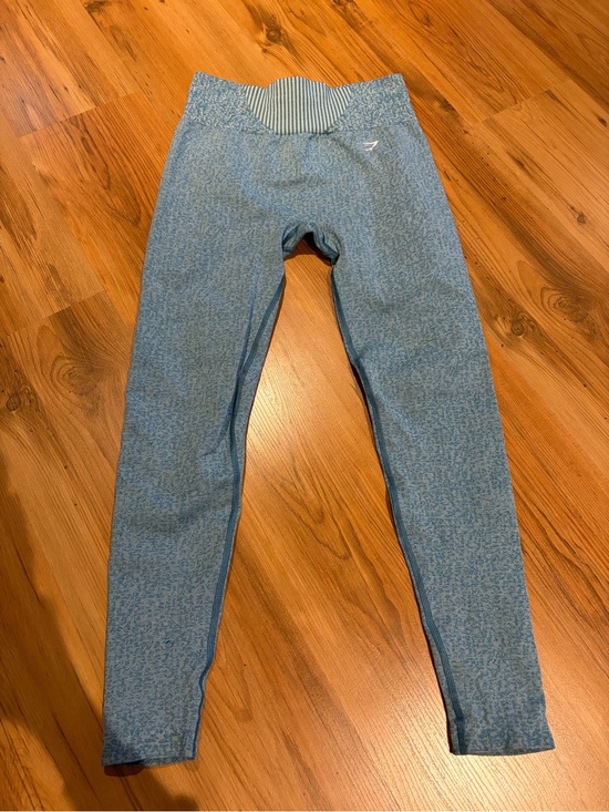 Gymshark Pants - Gymshark Blue Heathered Seamless Leggings